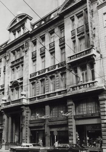 rue Royale 103. Hôtel Astoria, détail façade, 1981