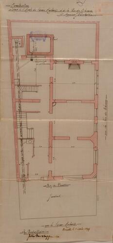 Square Ambiorix 50, plan du rez-de-chaussée, AVB/TP 6639 (1898). 