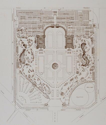 Plan de l’Exposition nationale de 1880, dessiné par Gédéon Bordiau, [i]L’Émulation[/i], 1881, pl. 1.