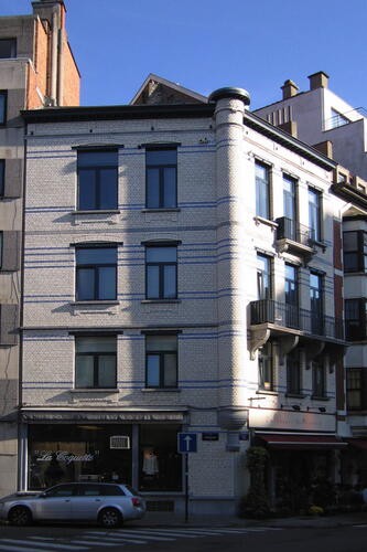 Van Eyckstraat 54 en Abdijstraat 9-11, zicht vanuit Van Eyckstraat, 2005