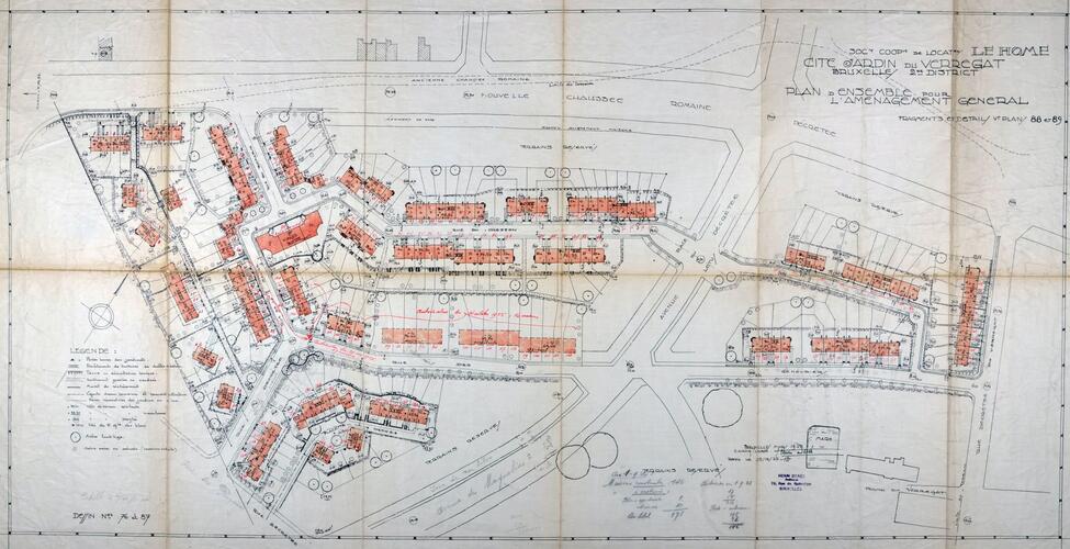 Tuinwijk Verregat, algemeen plan van aanleg, SAB/OW 55063 (1925).