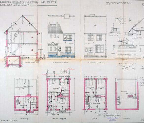 Tuinwijk Verregat, plan van het woningtype A, SAB/OW 55063 (1925).