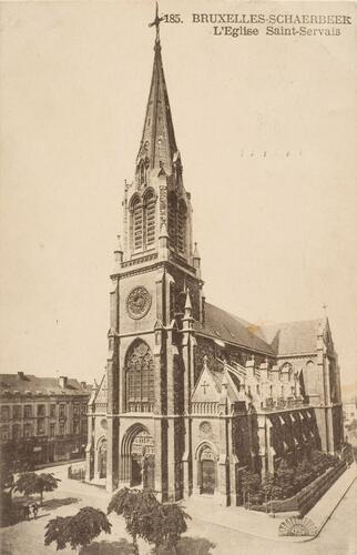 Chaussée de Haecht, Église Saint-Servais, 1912 (Collection Dexia Banque-ARB-RBC).