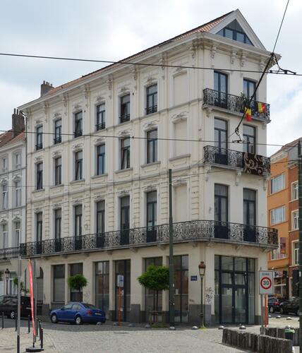 Rue Rubens 1 - rue Vandermeersch 2, façade vers la rue Rubens, 2014
