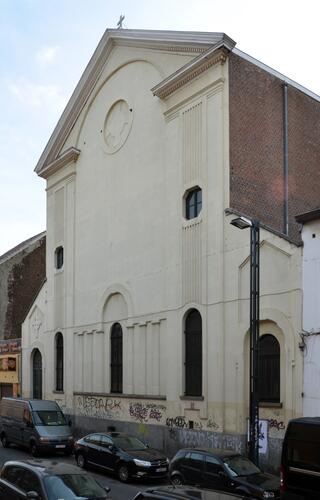 Rue d'Aerschot 58-60, Église Saints-Jean-et-Nicolas, façade arrière (photo 2014).