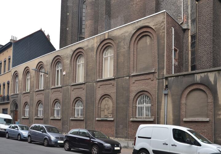 Vanderlindenstraat 15B, sacristie van de voormalige Sint-Franciscuskerk (foto 2014).
