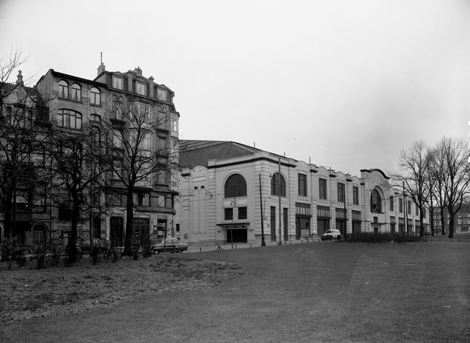 Vue du Palais des Sports, remplacé en 1968 par le Brusilia, Archives du ministère des Travaux publics.