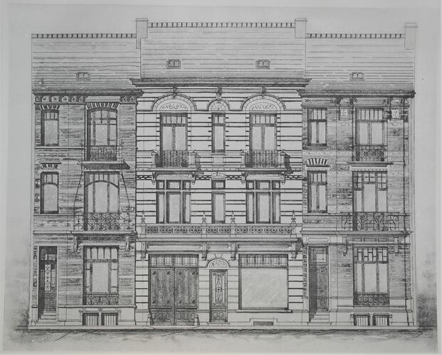Rue Peter Benoit 7 à 13, L'Architecture Pratique par Victor Boelens, Architecte..., s.d., pl. 84