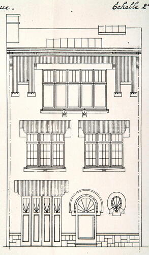 Rue Franz Merjay 124, élévation, ACI/Urb. 139-124 (1928).