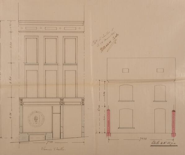 Chaussée d’Ixelles 267, élévation, ACI/Urb. 171-259-279 (1895).