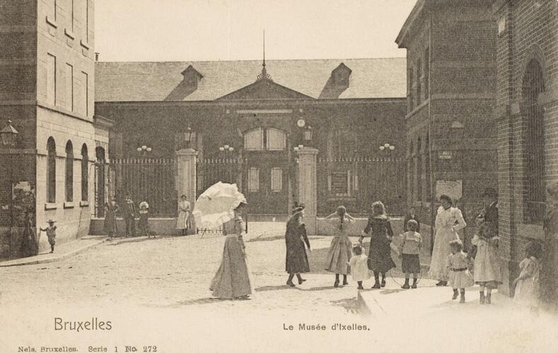 Ancien abattoir d'Ixelles, vers 1900 (Collection de Dexia Banque).