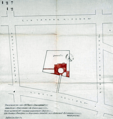 Avenue Molière 225, implantation, ACI/Urb. 233-225 (1912).