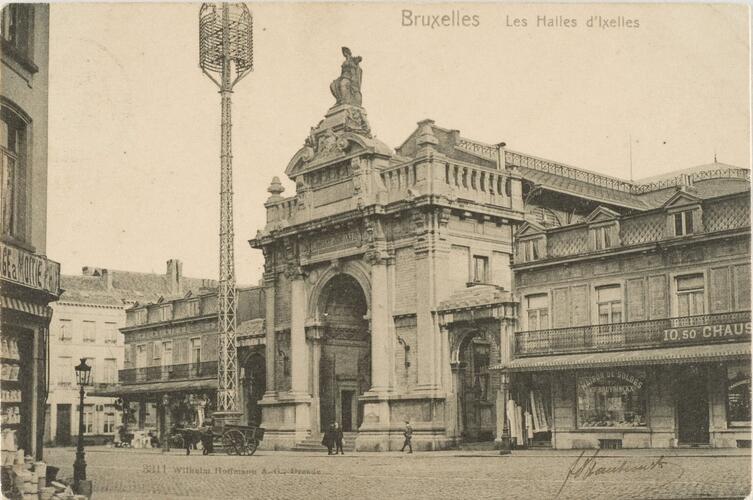 Rue de la Tulipe, anciennes halles d’Ixelles, s.d. (démolies) (Collection de Dexia Banque)