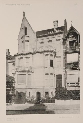 Rue de la Vallée 40 ([i]Architektur des Auslandes[/i], s.d., pl. 42).