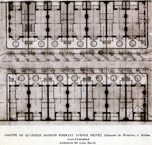 Waterloogalerij, grondplan van de galerij, (Vers l’Art, 12, 1913, pl. 293).