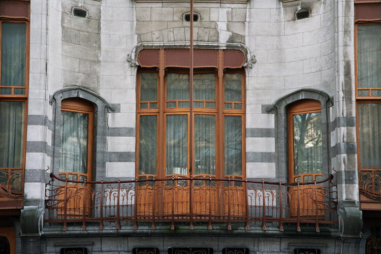 Avenue Louise 224, hôtel Solvay. Terrasse du 1er niveau (photo 2007).