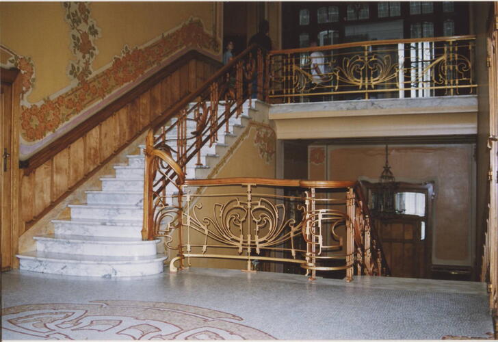 Avenue Louise 346, hôtel Max Hallet, escalier d'honneur (photo 2003).