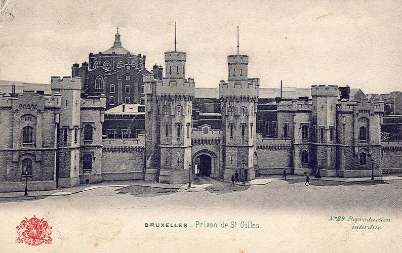 La prison de Saint-Gilles (Collection cartes postales Dexia Banque, v. 1904).