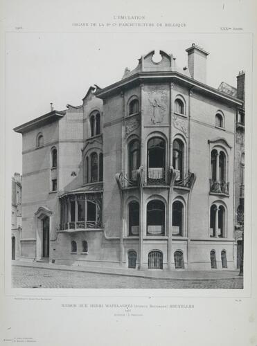 Hôtel Hannon, Verbindingslaan 1, 1903, arch. Jules Brunfaut ([i]L’Émulation[/i], 1905, pl. 26).