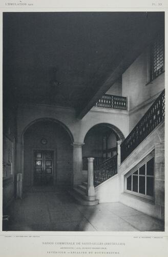 Hôtel de ville, escalier du bourgmestre ([i]L’Émulation[/i], 4, 1912, pl. 20).
