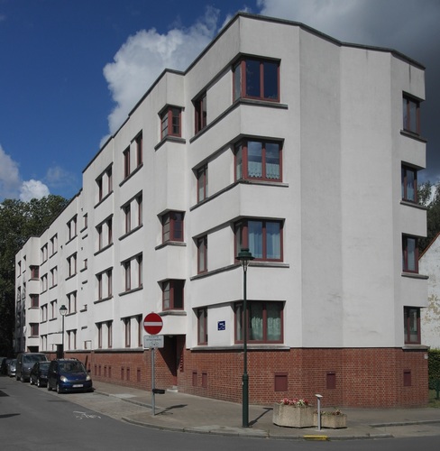 Rue Fénélon 1-3-5-7-9, vue depuis la rue Homère, 2018