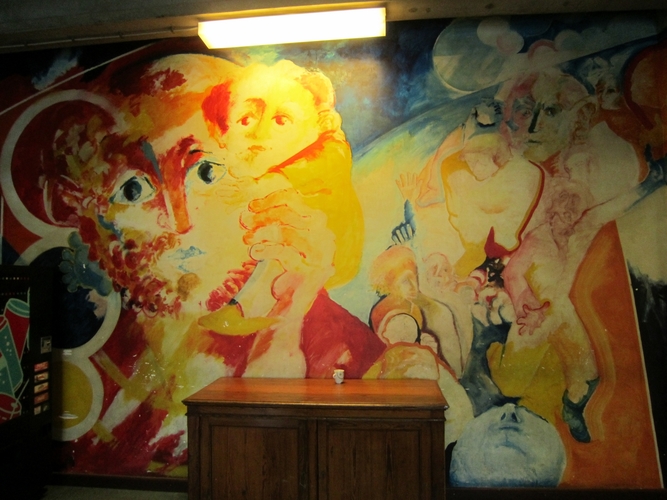 Rue Lambert Vandervelde 31, peinture murale, 2015