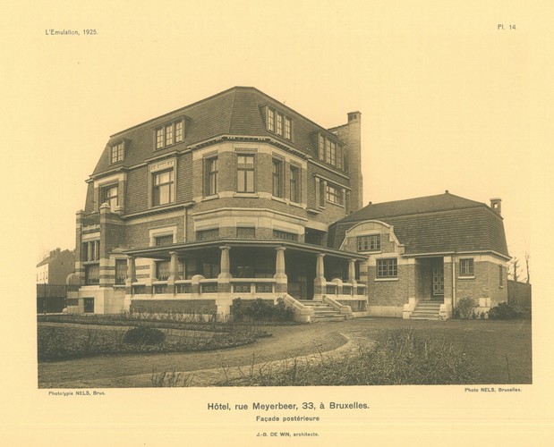 Rue Meyerbeer 29-33, Hôtel Danckaert, [i]L’Émulation[/i], 1925, pl. 14.