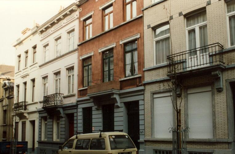Rue du Cadran, de gauche à droite les no 17, 19, 21 et 23 (photo 1993-1995)