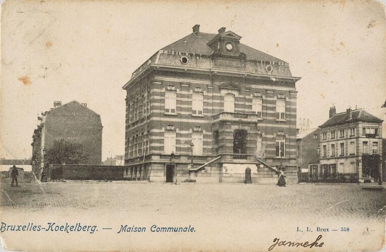 Henri Vanhuffelplein 6, Gemeentehuis van Koekelberg, vóór 1903, Collectie Belfius Bank-Académie royale de Belgique © ARB – urban.brussels.