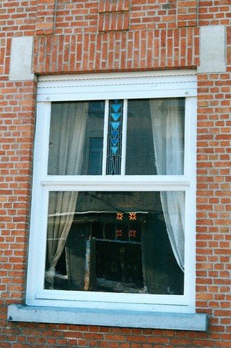 Fenêtre à guillotine, avenue Louis Gribaumont 22, Woluwe-Saint-Pierre, 1934, architecte L. Baets, 2005