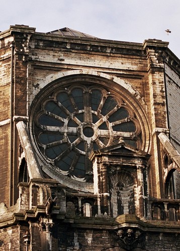 Rosace, chevet de l'église Sainte-Catherine, place Sainte-Catherine, Bruxelles, 1854-1874, architecte Joseph Poelaert, 2005