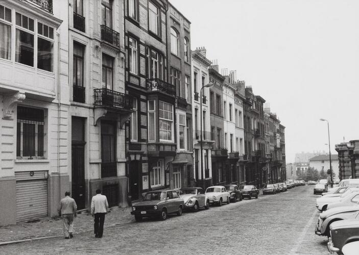 Rue de Wynants, numéros impairs, vus depuis la rue aux Laines, 1980