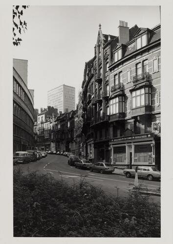 Rue Lebeau, vue depuis la place de la Justice, 1987