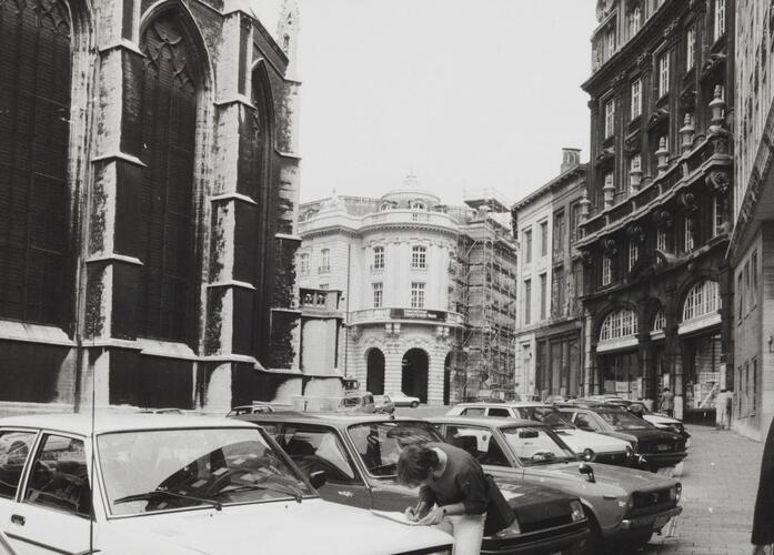 Place Sainte-Gudule, vue vers le Treurenberg, 1982