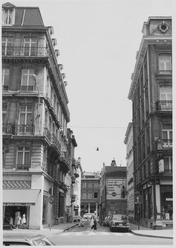 Rue de Bon Secours. Vue depuis le boulevard Anspach, 1983
