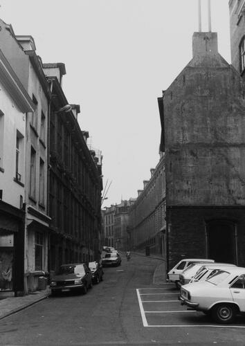 Eikstraat, zicht vanuit Stoofstraat, 1980