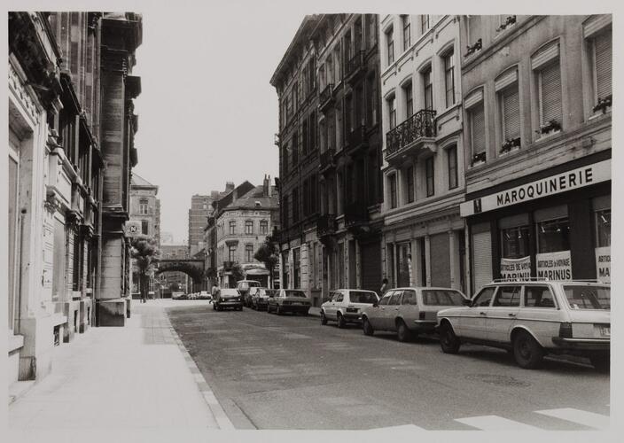 Fonteinstraat, zicht vanuit M. Lemonnierlaan, 1983