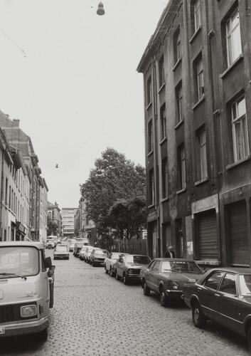 Hectoliterstraat, zicht vanuit Bloemistenstraat, 1980
