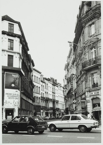 Steenstraat, zicht vanaf Anspachlaan, 1983