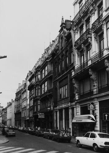 rue des Chartreux, n° impairs, vue depuis la rue van Artevelde, 1979