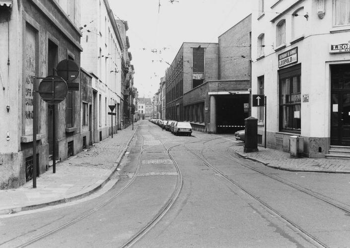 Kuregemsestraat, zicht vanuit Zuidlaan, 1979