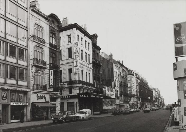 Boulevard Émile Jacqmain, n° pairs, aspect rue, 1978
