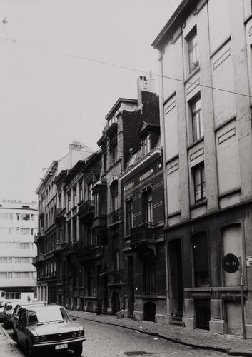 rue Froebel, n° impairs, vue depuis la rue de Cureghem, 1979