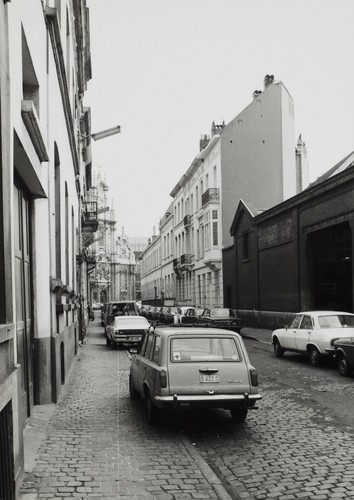 rue du Rouleau, n° pairs, vue depuis le quai au Bois à Brûler, 1978