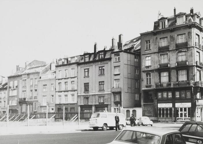 Slotstraat, onpare nummers, zicht vanuit Papenvest, 1979