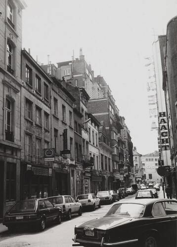 Rue de Malines, n° pairs, vue vers le boulevard A. Max, 1985