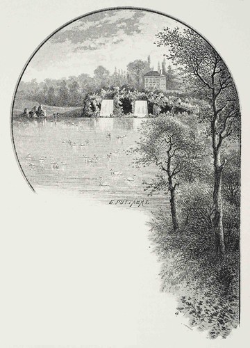 La propriété Van Hoorde, vue depuis le square Marie-Louise, gravure d’Émile Puttaert. LECLERCQ, E., [1880], p. 125 (© Bibliothèque royale de Belgique, Bruxelles, Ouvrages).
