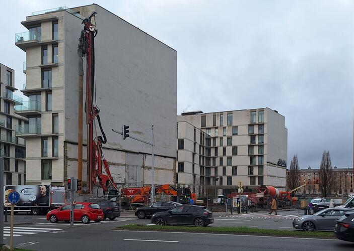 Dijlestraat vanuit de Willebroekkaai na abraak van de pare zijde, 2026