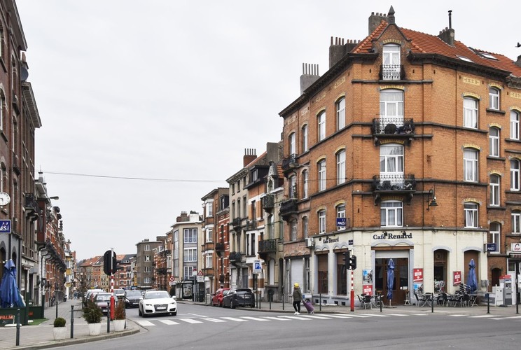 Rue Émile Delva, vue depuis la rue Léopold Ier, ARCHistory / APEB, 2018