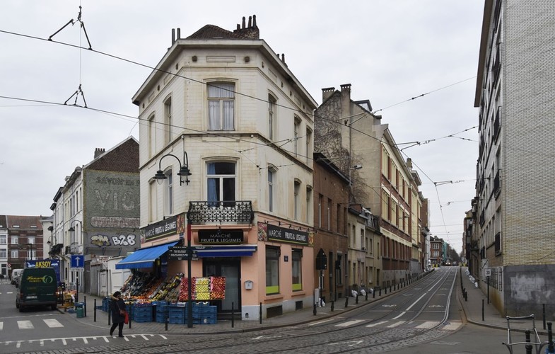 Rue Steyls, vue depuis la rue Fransman, ARCHistory / APEB, 2018
